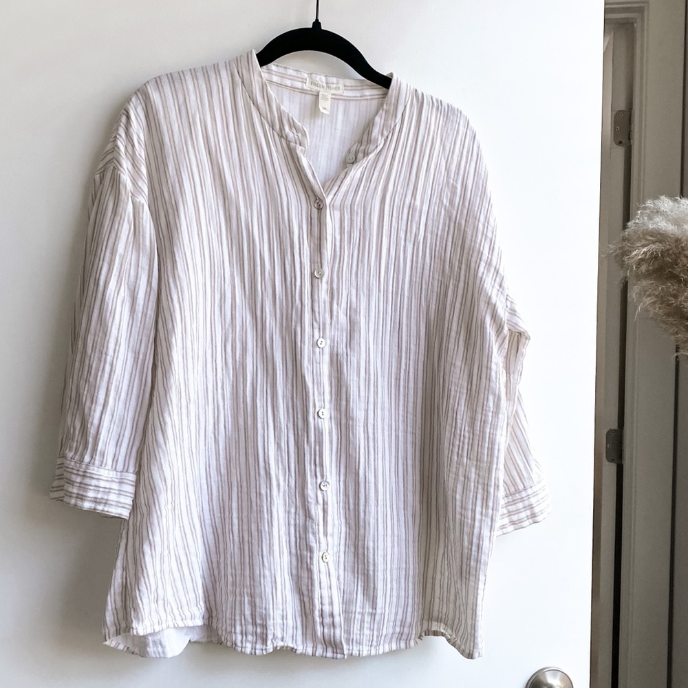 Eileen Fisher 100% Cotton Breezy Top